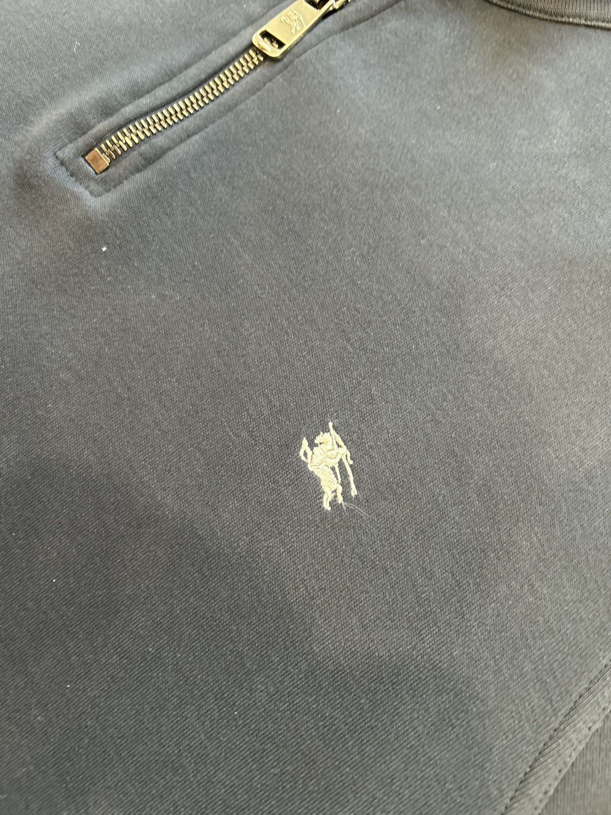 Burberry VTG Y2K Burberry Navy 1/4 Zip Pullover XL Size US XL / EU 56 / 4 - 3 Thumbnail