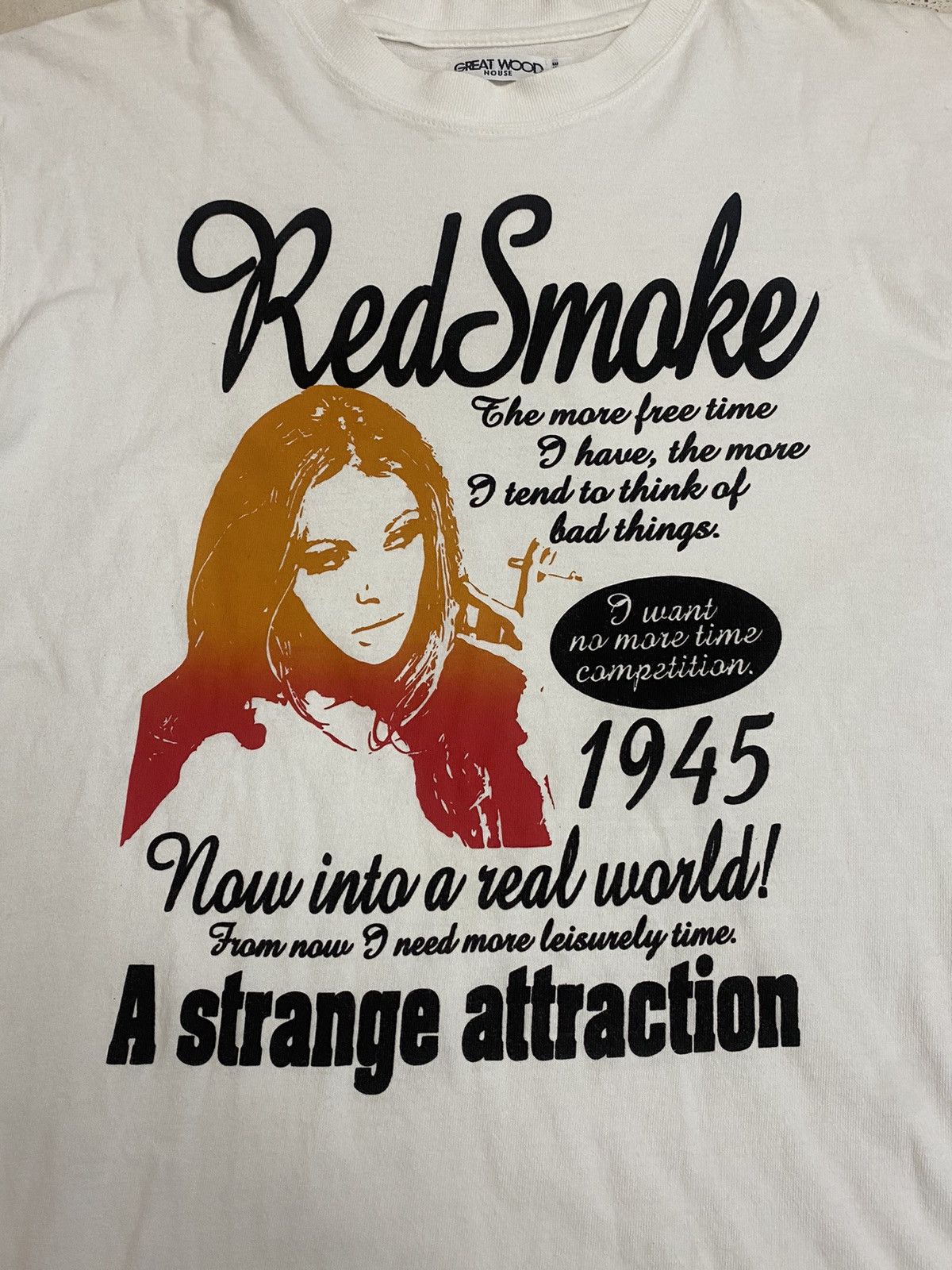 Hysteric Glamour × Japanese Brand × Vintage Vintage Great wood Japan Poem Red Smoke Strange Attraction Size US M / EU 48-50 / 2 - 3 Thumbnail