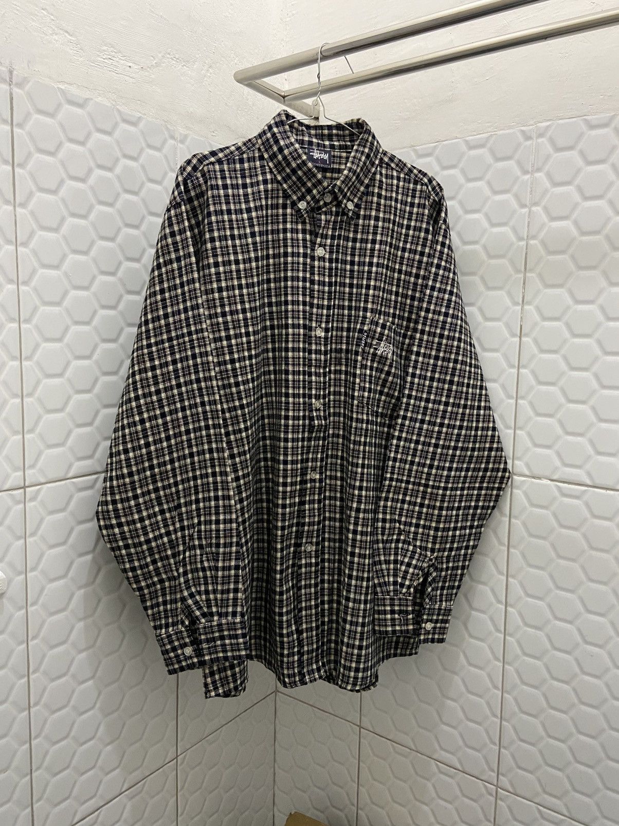 Stussy Vintage Stussy Plaid Flannel Button Up Shirt Size US L / EU 52-54 / 3 - 2 Thumbnail