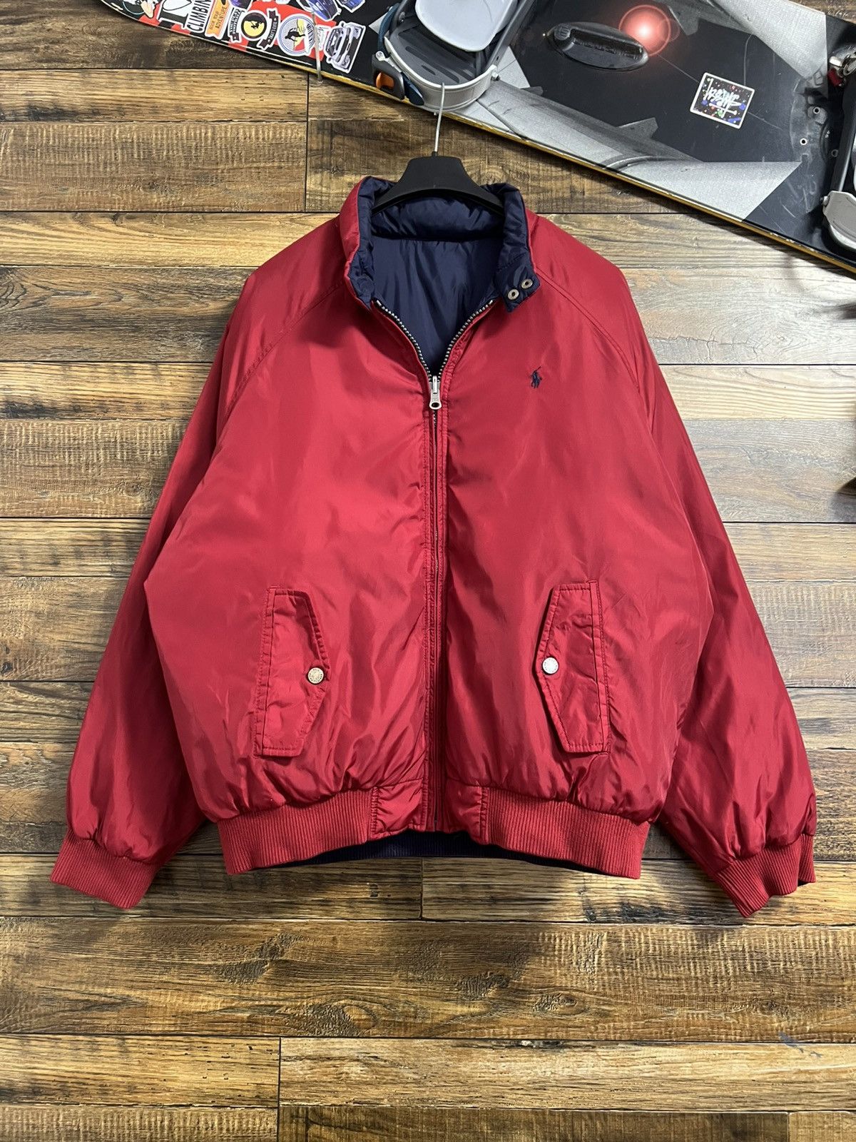 POLO RALPH LAUREN Reversible Puffer Down Jacket Bomber Coat