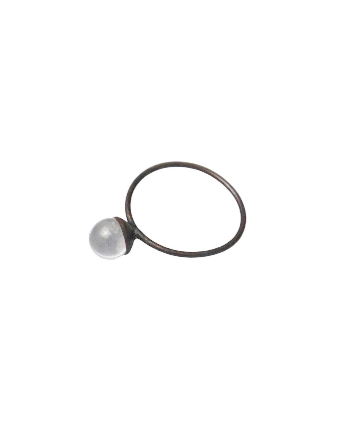 Japanese Brand × Vintage 2000S JAPANESE MADE OXIDIZED RING DICHROIC GLASS CABOCHON Size ONE SIZE - 2 Thumbnail