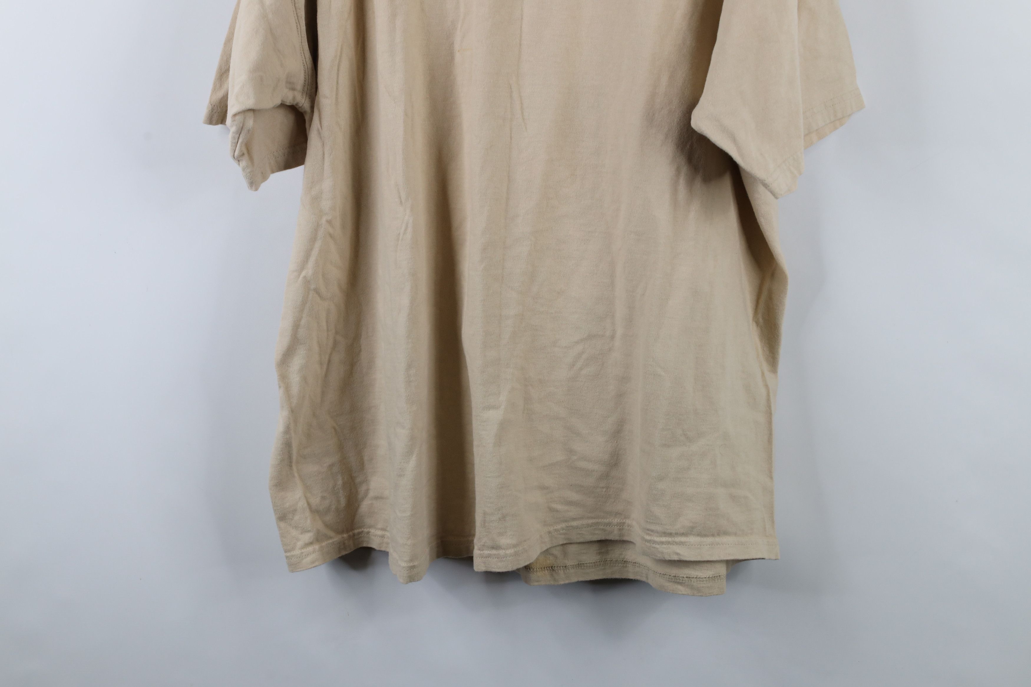 Russell Athletic × Vintage Vintage 90s Russell Athletic Blank Cotton T-Shirt Beige Tan Size US XL / EU 56 / 4 - 13 Thumbnail