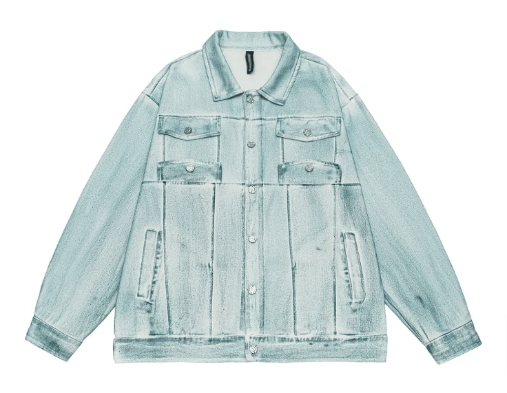 Japanese Brand × Vintage "Fresh Tears-L" Oversized Denim Jacket Size US L / EU 52-54 / 3 - 1 Thumbnail