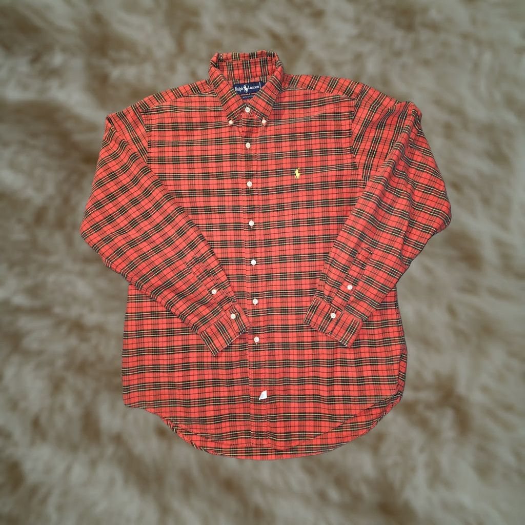 Ralph Lauren Ralph Lauren Button-Down Shirt Men's XL Red Plaid Long Sleeve Preppy Holidays Button-Front Embroidered Classic Fit Size US XL / EU 56 / 4 - 1 Thumbnail