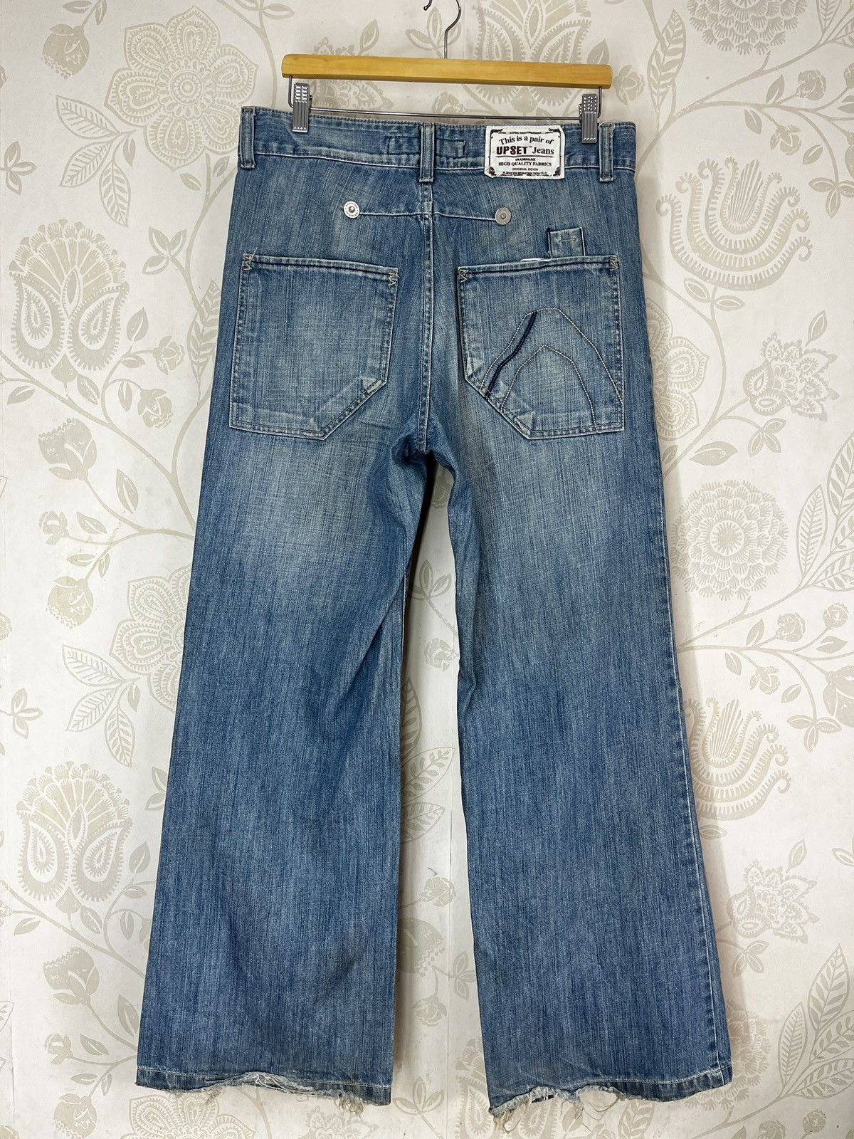 If Six Was Nine × The Upsetter Booty Cut Flare Distressed Denim Jeans Size US 32 / EU 48 - 5 Thumbnail