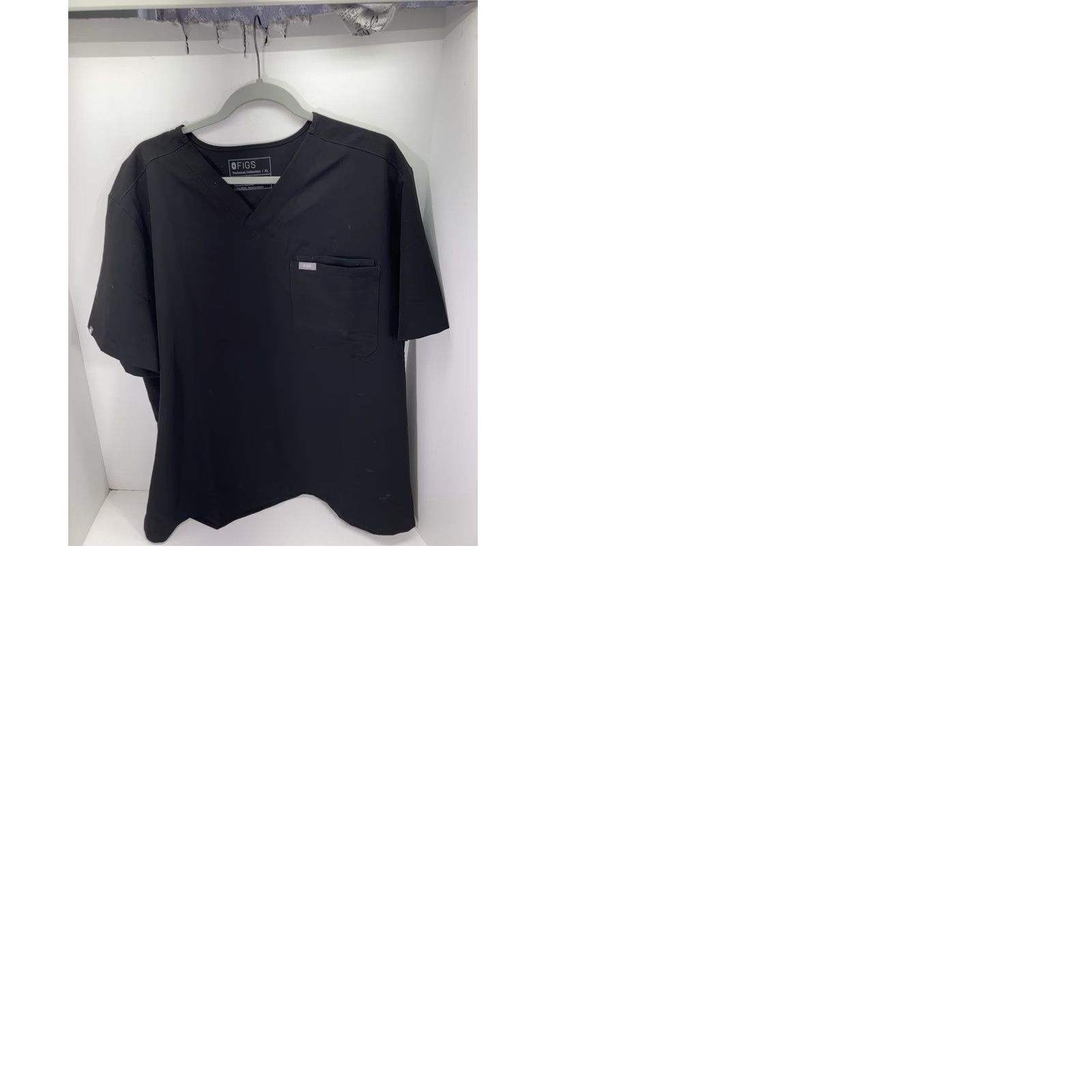 Vintage FIGS Scrubs Shirt Women XL Black Technical Collection Short Sleeve Pocket Shirt Size XL / US 12-14 / IT 48-50 - 9 Thumbnail