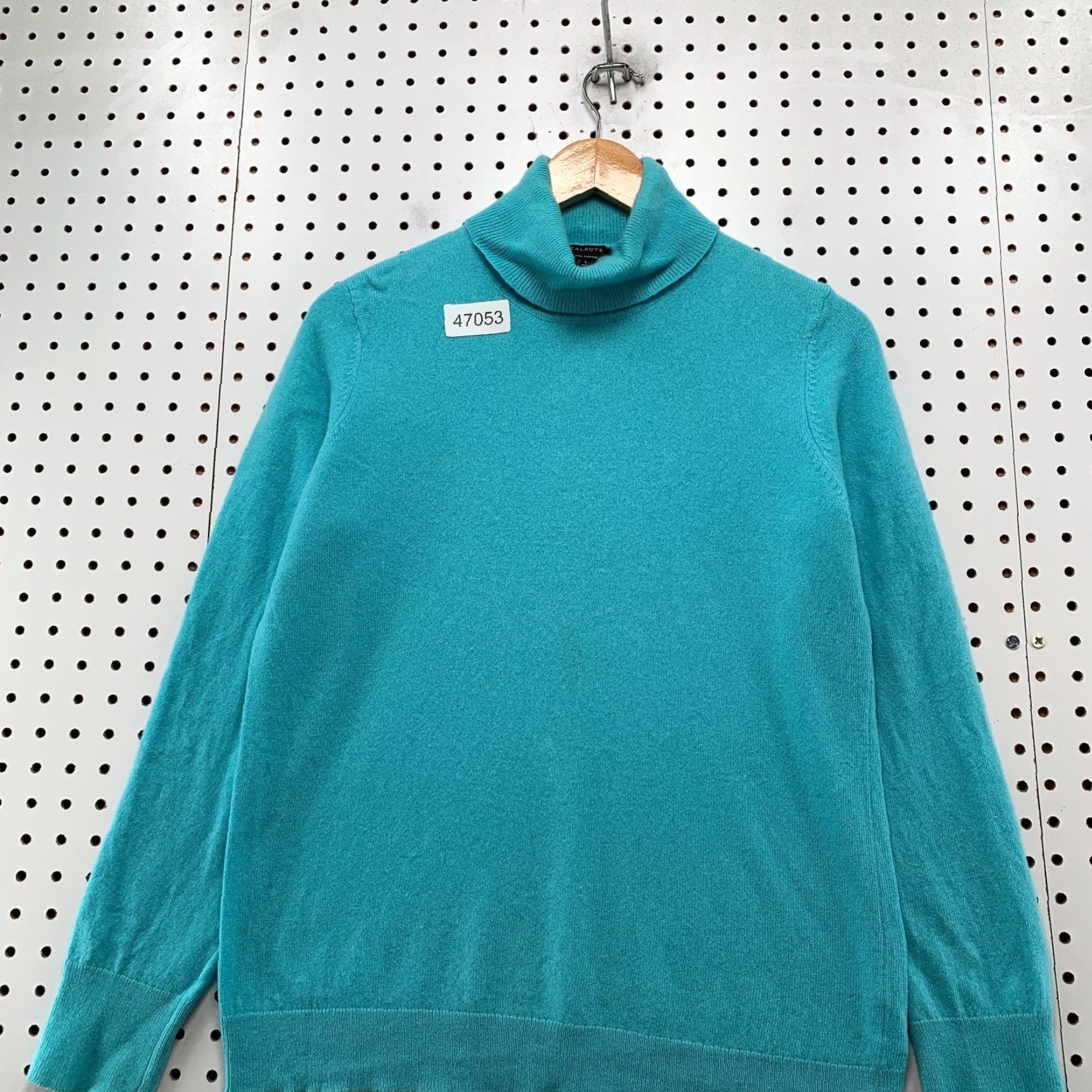 Talbots Talbots 100% Cashmere Turtleneck Sweater Womens Large Teal Lightweight Pullover Casual Size L / US 10 / IT 46 - 4 Thumbnail