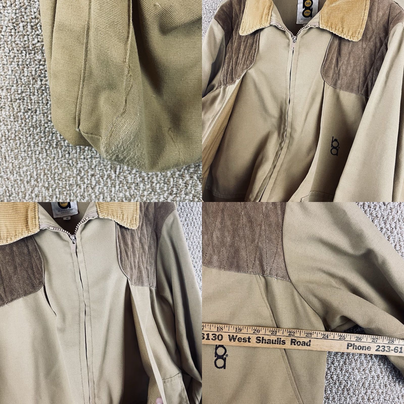 Vintage VINTAGE Bob Allen Jacket Medium Hunting Corduroy Padded Bomber Reversible Zip Beige Men M Size US M / EU 48-50 / 2 - 9 Thumbnail