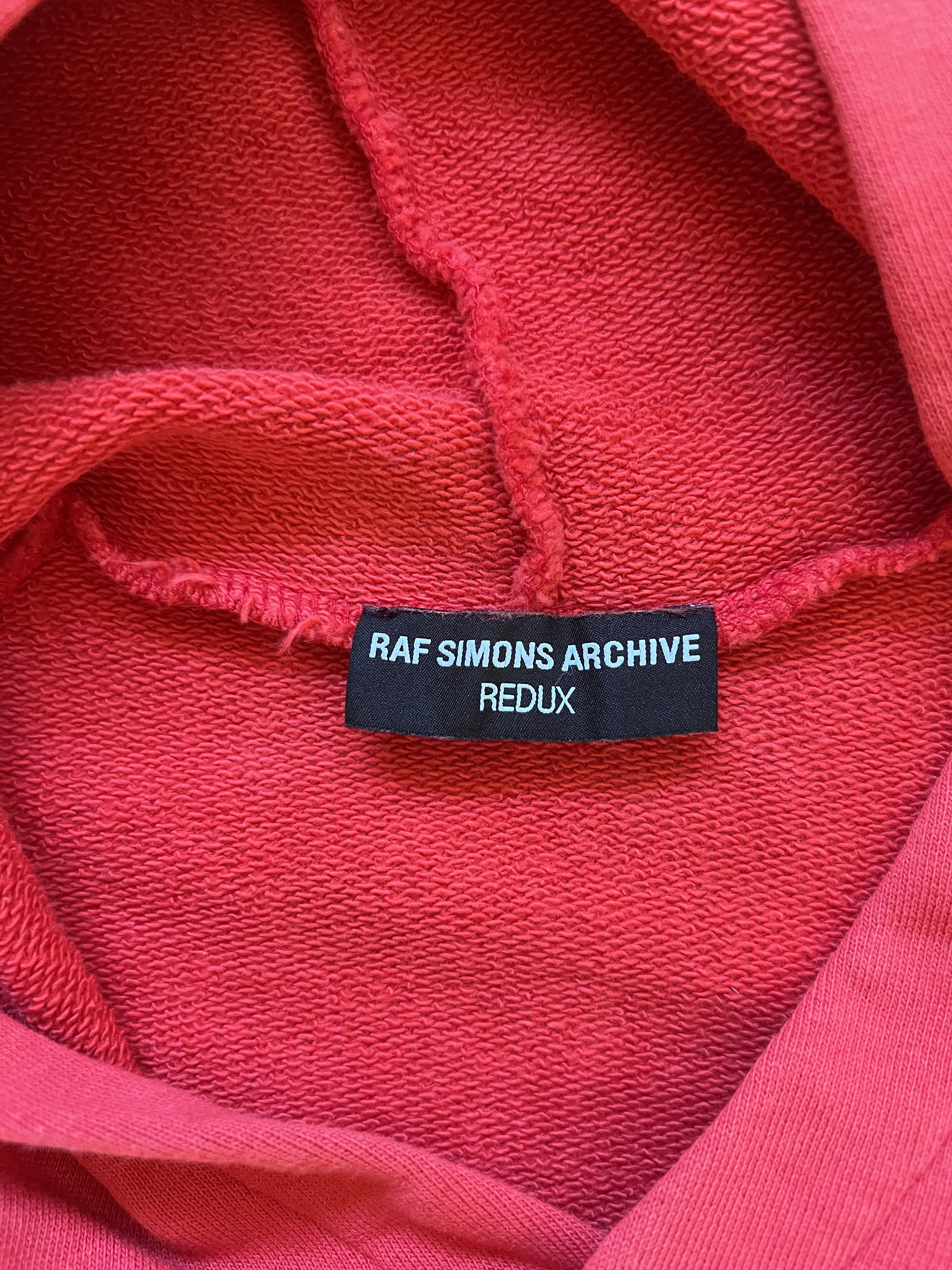 Raf Simons 💚 Raf Simons Redux Oversized Red Hoodie Size US M / EU 48-50 / 2 - 5 Thumbnail