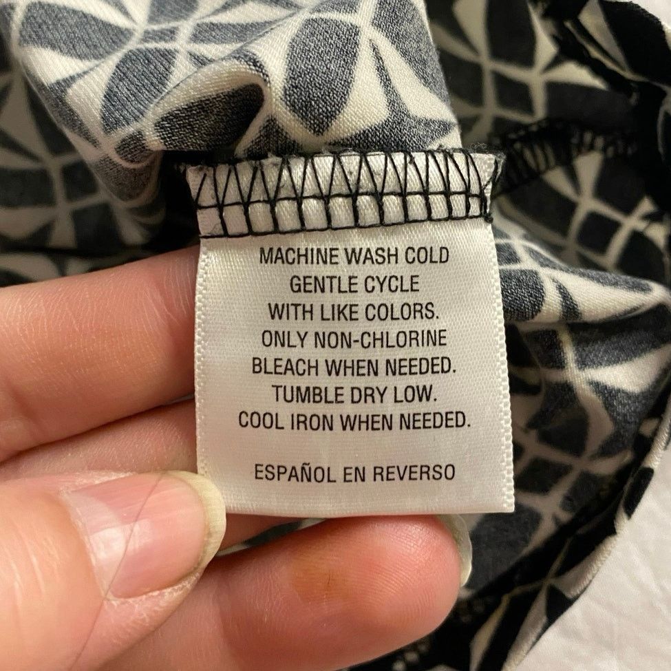 Other Geometric Print Surplice Wrap Top Black White Style & Co XL Size XL / US 12-14 / IT 48-50 - 4 Thumbnail