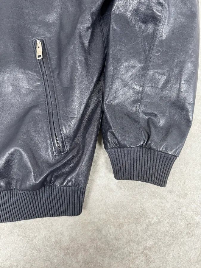 Prada AW2015 Prada Navy Leather Bomber Jacket Size US S / EU 44-46 / 1 - 7 Thumbnail