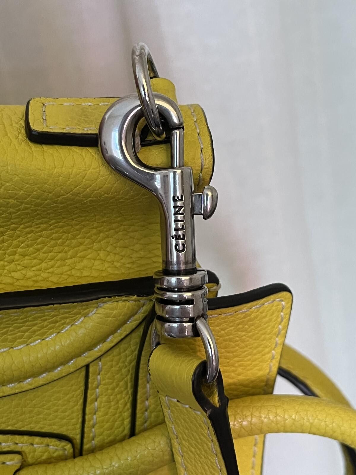 Celine CELINE PHOEBE PHILO 2011 YELLOW NANO LUGGAGE TOTE BAG Size ONE SIZE - 3 Thumbnail