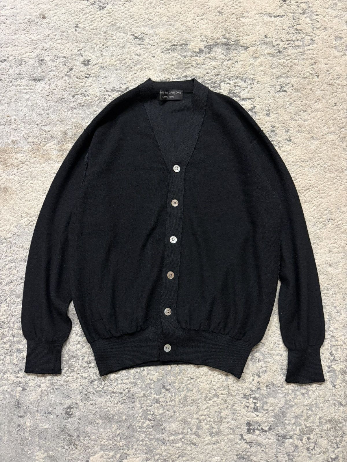 Comme des Garcons Homme Plus 1990 Wool Sweat Cardigan Button Up Size US M / EU 48-50 / 2 - 2 Thumbnail