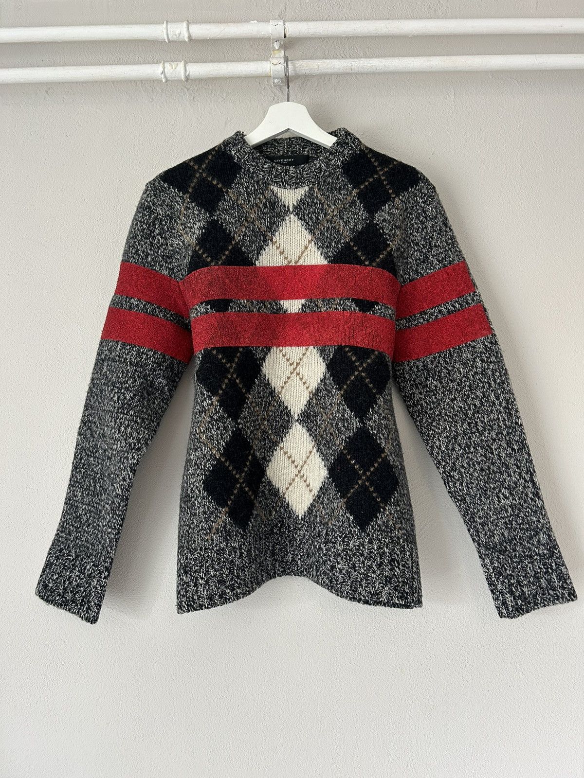 Givenchy FW13 Wool Argyle Sweater Size US S / EU 44-46 / 1 - 2 Thumbnail