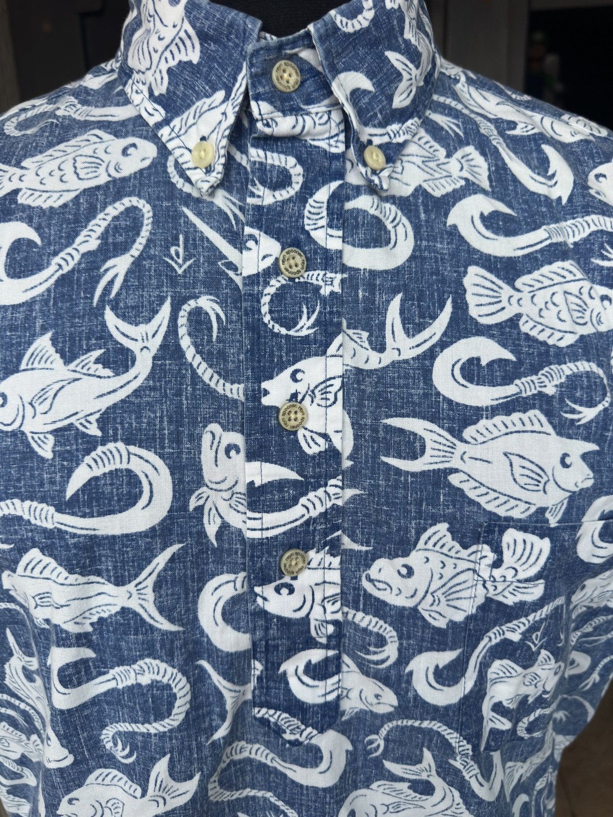 Reyn Spooner Reyn Spooner Hawaiian Print 3/4 Button Blue Men's Medium Size US M / EU 48-50 / 2 - 3 Thumbnail
