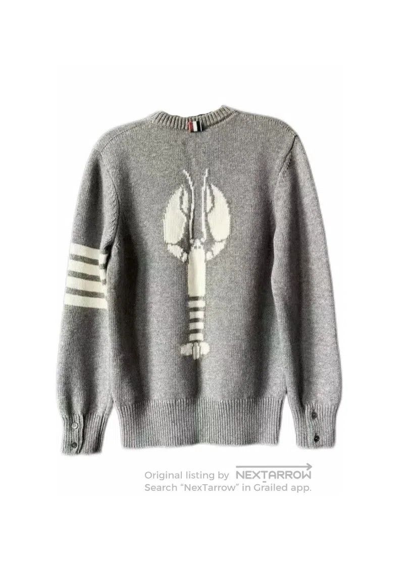 Thom Browne Thom Browne Gray lobster striped woolen sweater Size US S / EU 44-46 / 1 - 2 Thumbnail