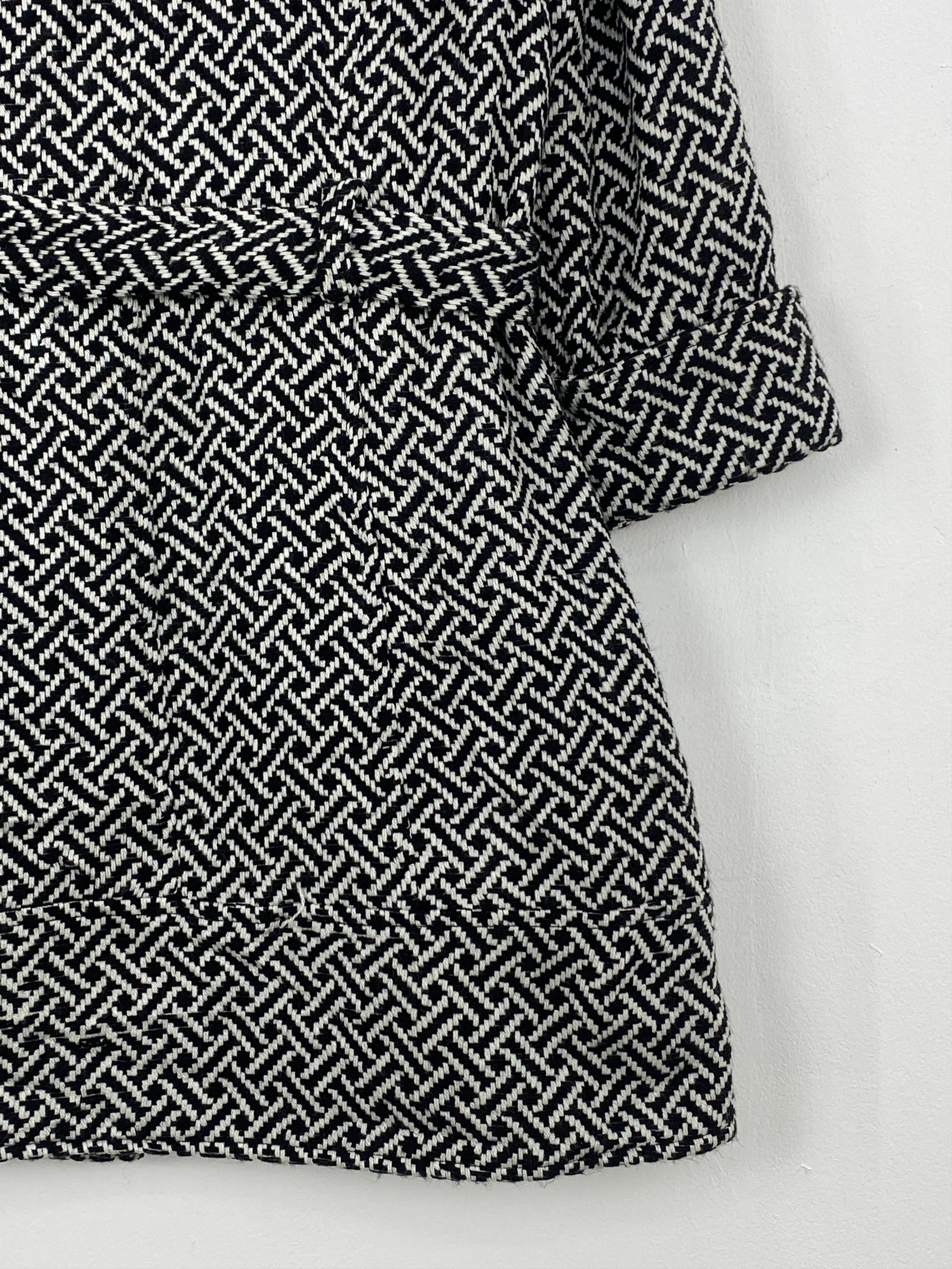 If Six Was Nine Vintage Mac & Jac Pattern Double Breasted Tweed Coat JA0050 Size L / US 10 / IT 46 - 16 Thumbnail