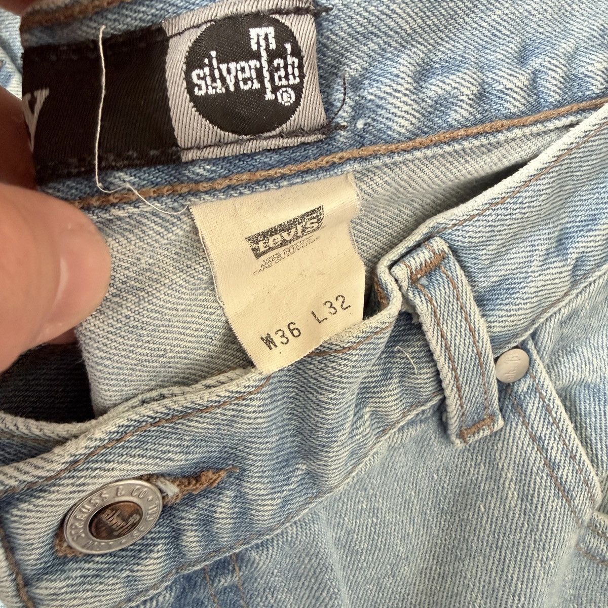 Levi's Vintage Clothing 90’s Silvertab Super Baggy Jeans Size US 36 / EU 52 - 3 Thumbnail