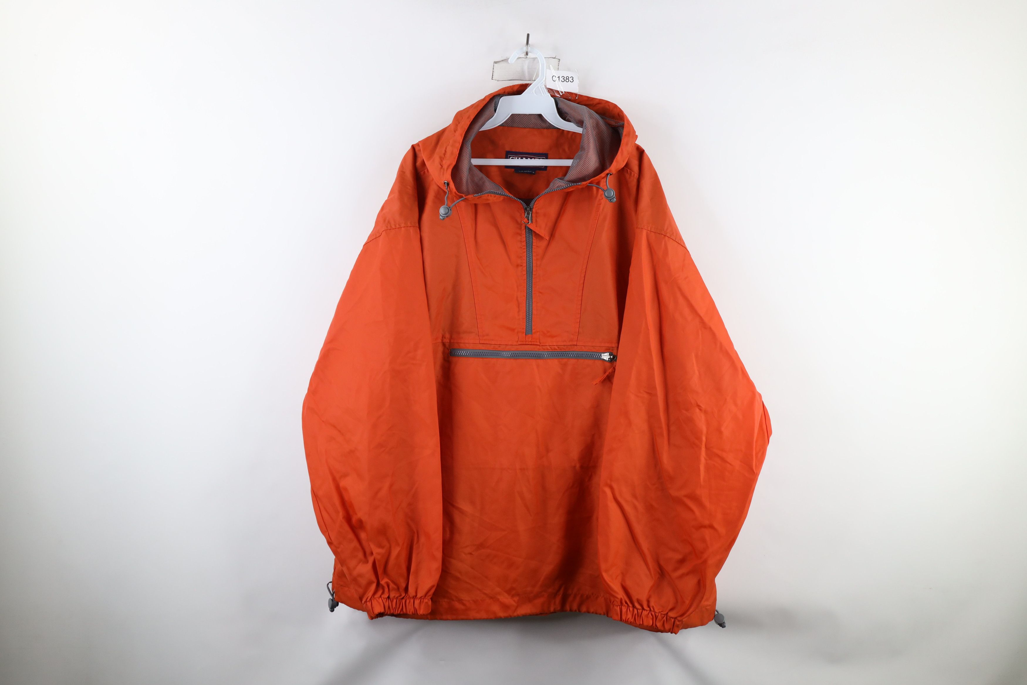 Vintage Vintage 90s Streetwear Packable Anorak Jacket Orange Nylon Size US XL / EU 56 / 4 - 1 Thumbnail