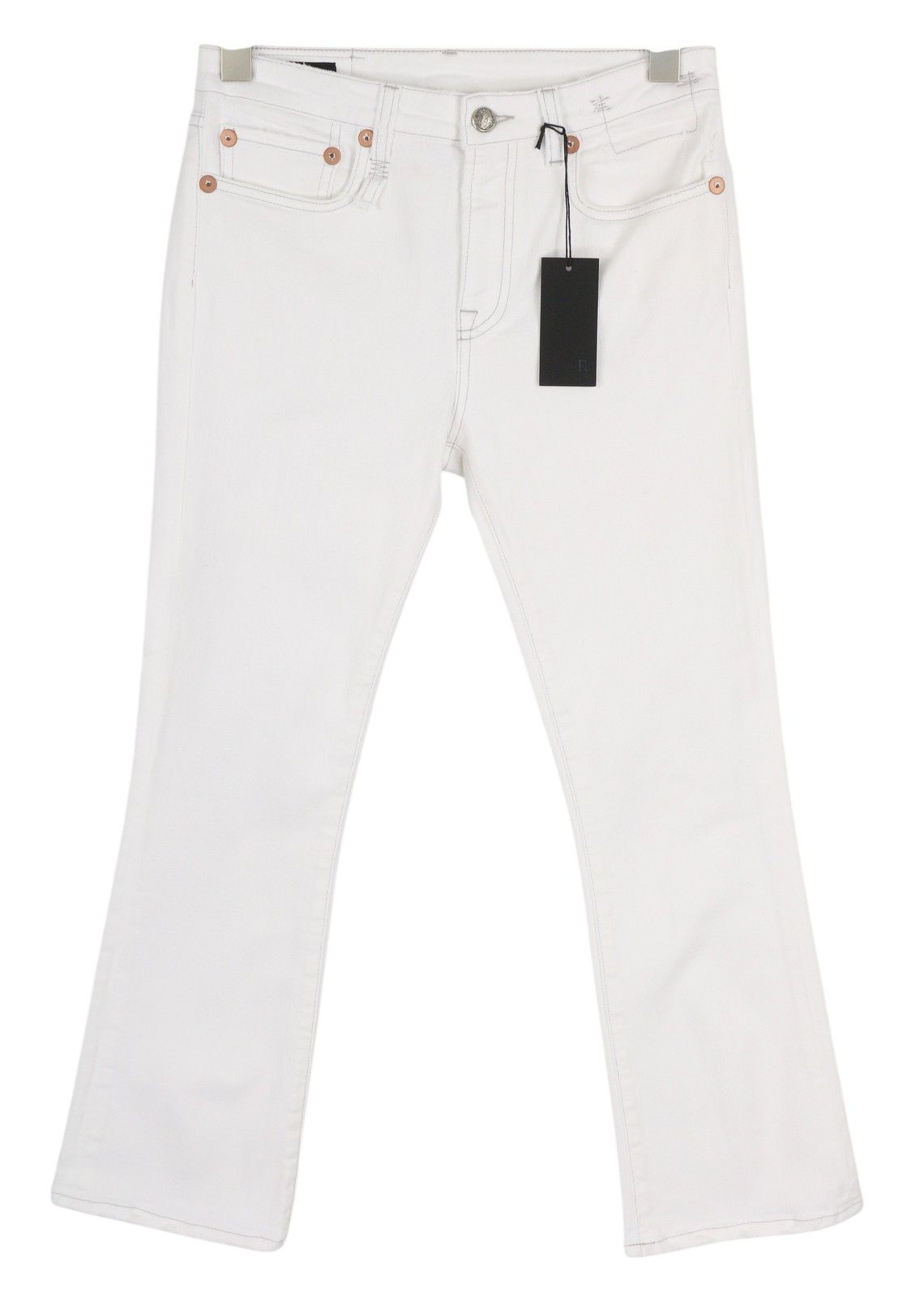 R13 KICK 27 Bootcut Zip Fly Ankle Bale White 84470 Size 27" / US 4 / IT 40 - 2 Thumbnail
