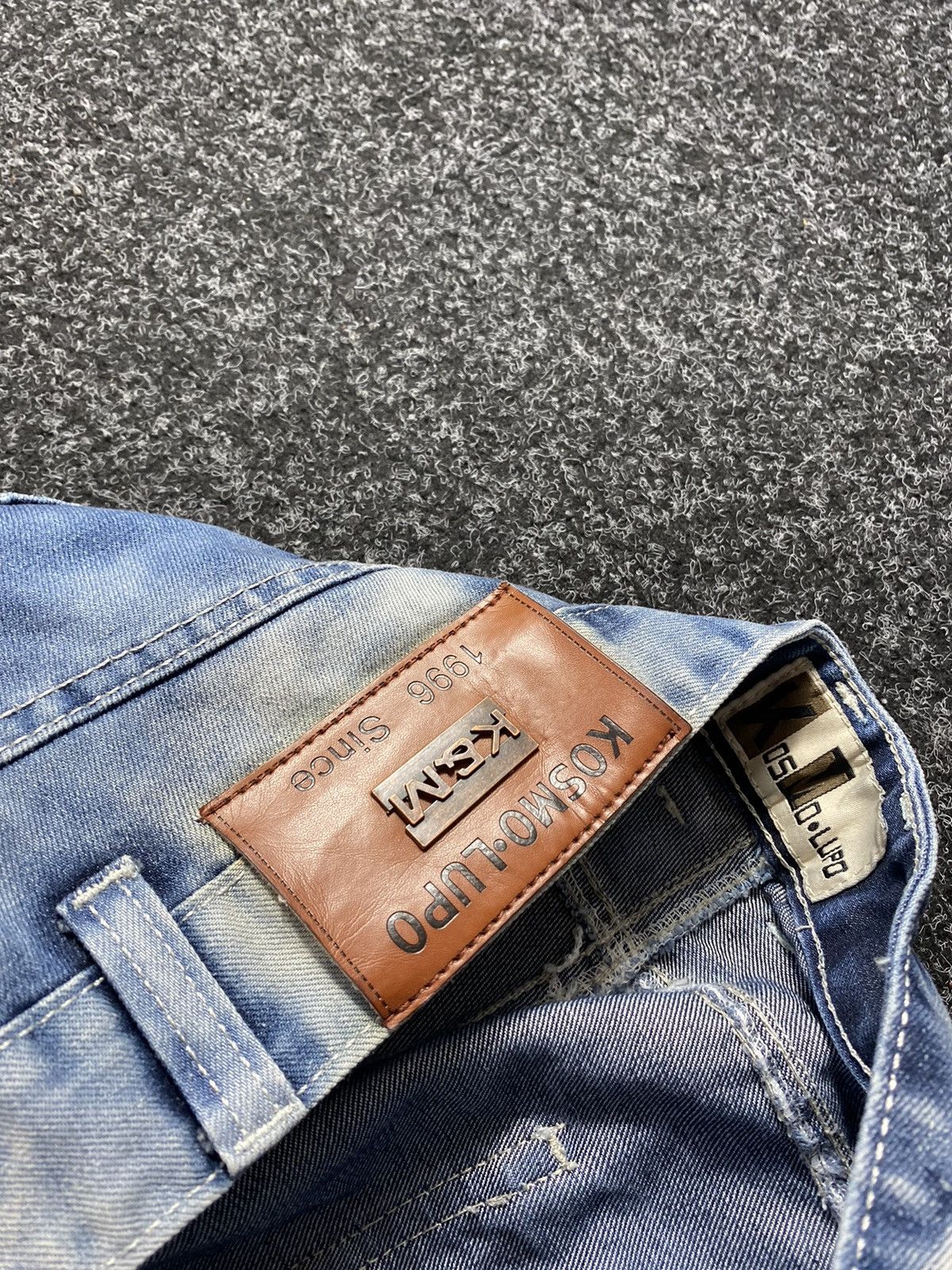 20471120 × Japanese Brand 🔥Japanese Kosmo Lupo Baggy Distressed Opium Punk Jeans Owens Size US 34 / EU 50 - 10 Thumbnail