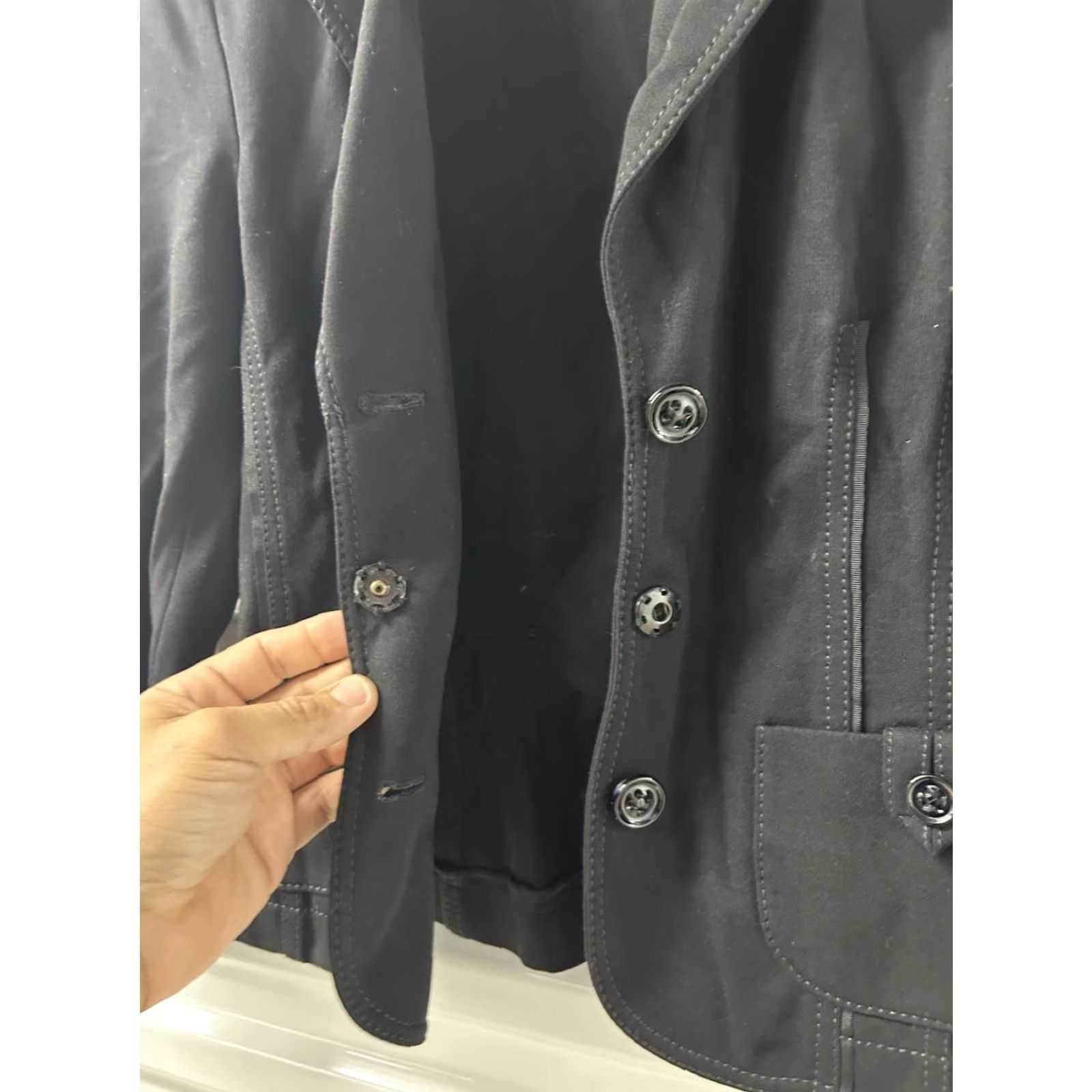 Vintage Womens LUISA CERANO Designer Black Long Sleeve Jacket Size 2 Short Blazer Button Mens? Women? Size XS / US 0-2 / IT 36-38 - 7 Thumbnail