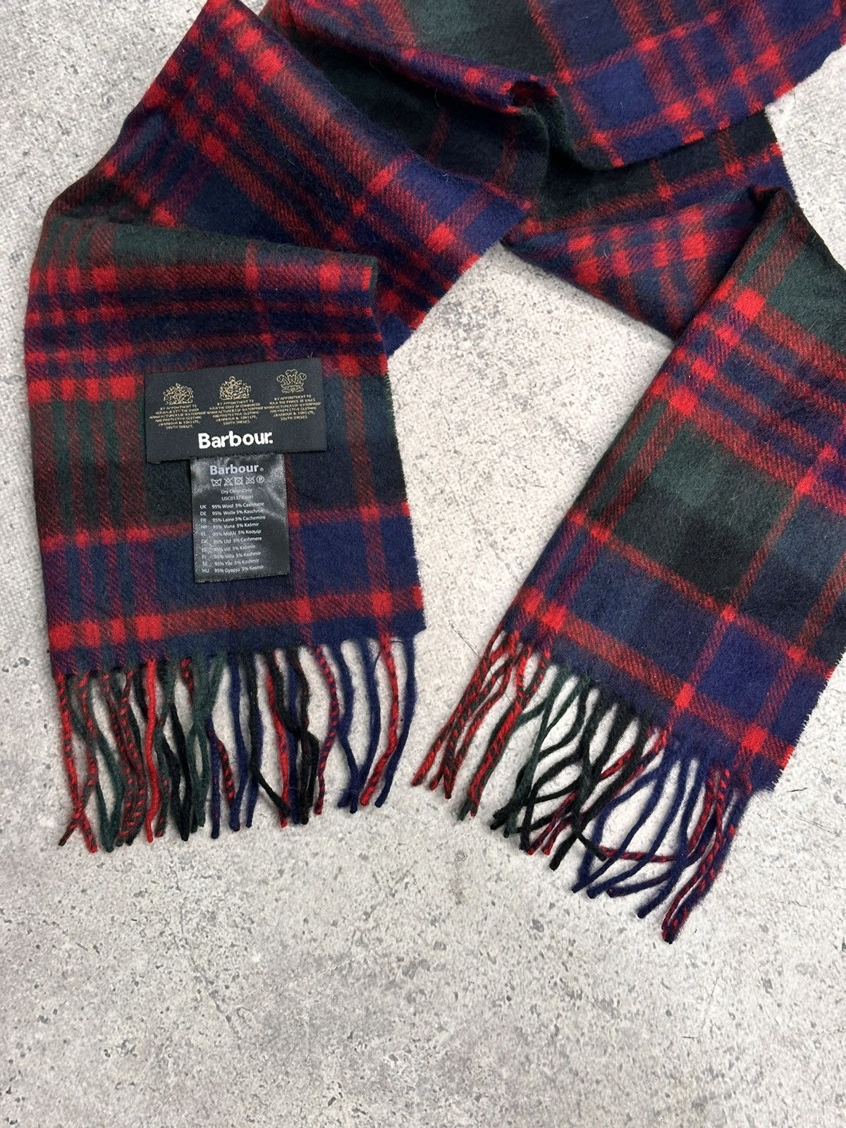 Barbour Vintage Wool Barbour Scarf Burberry Nova Check Loro piana Size ONE SIZE - 7 Thumbnail