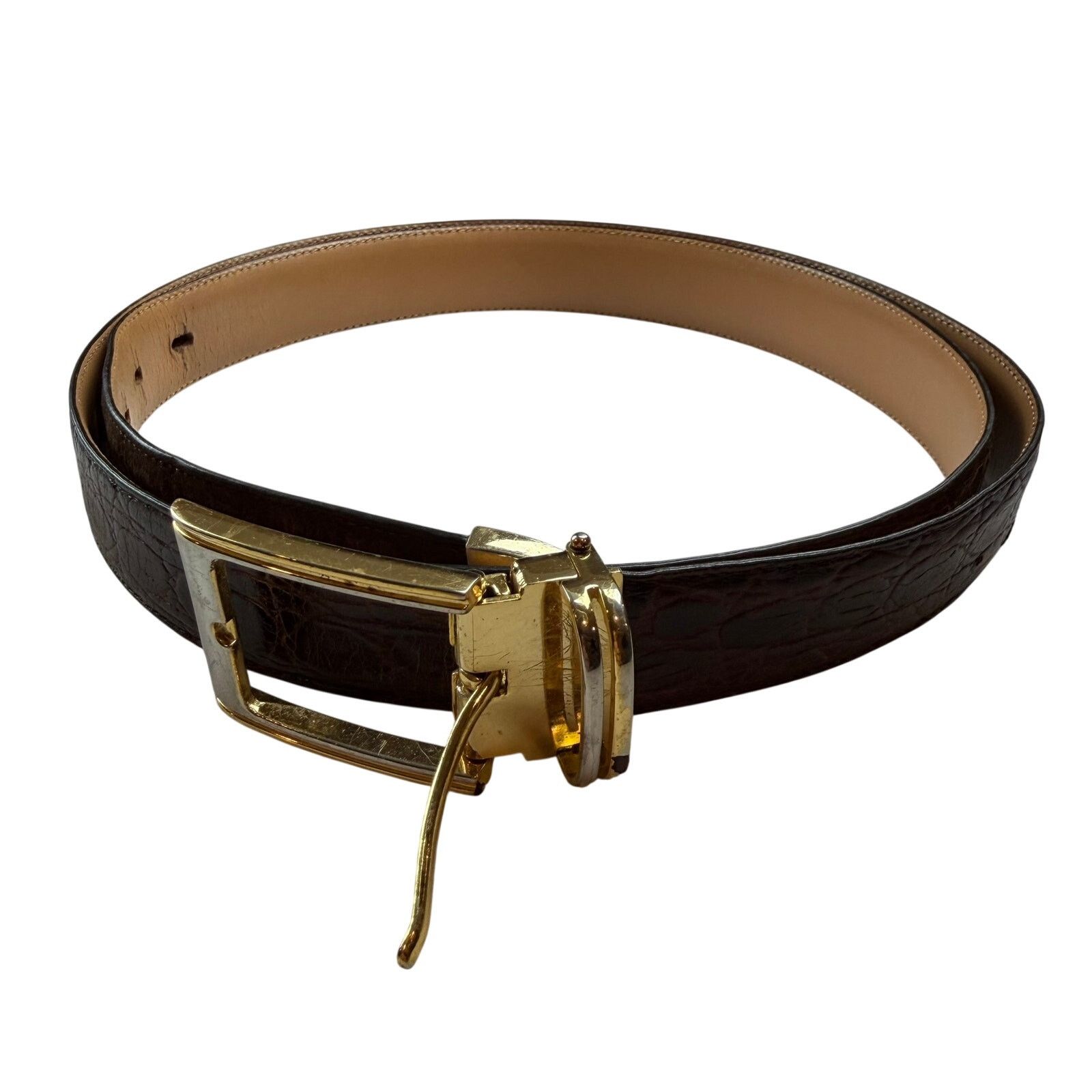 Other Avanti Genuine Leather Crocodile Belt Made in Italy 5300 Size 42 - 1 Thumbnail