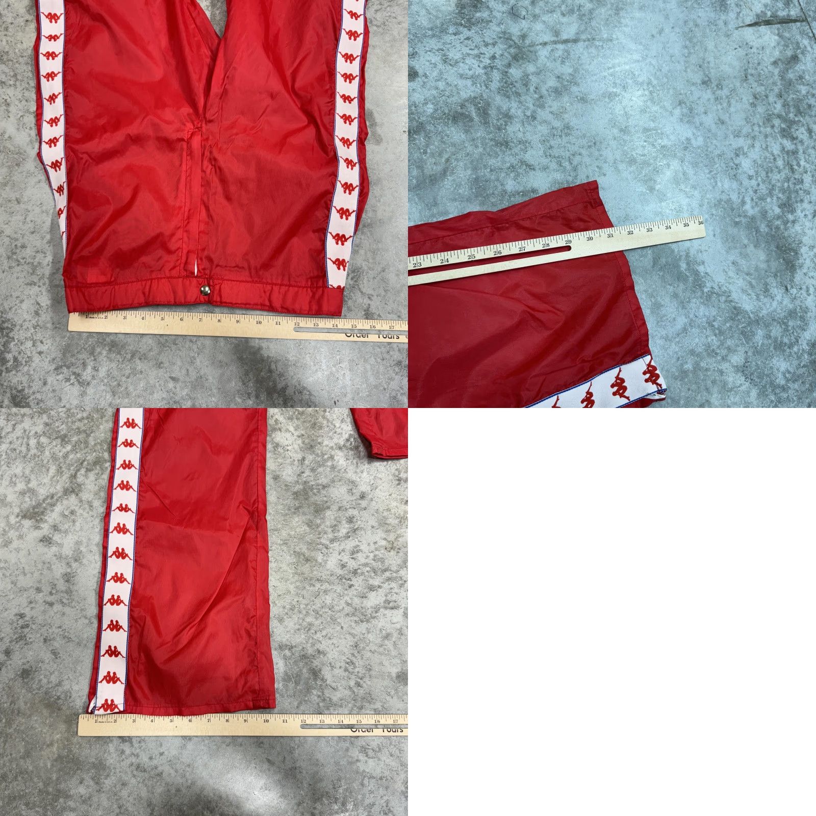 Kappa VINTAGE Kappa Sport Track Pants Mens 50 Red Made In Italy Zip Hems Logo Tape 90s Size US 34 / EU 50 - 8 Thumbnail