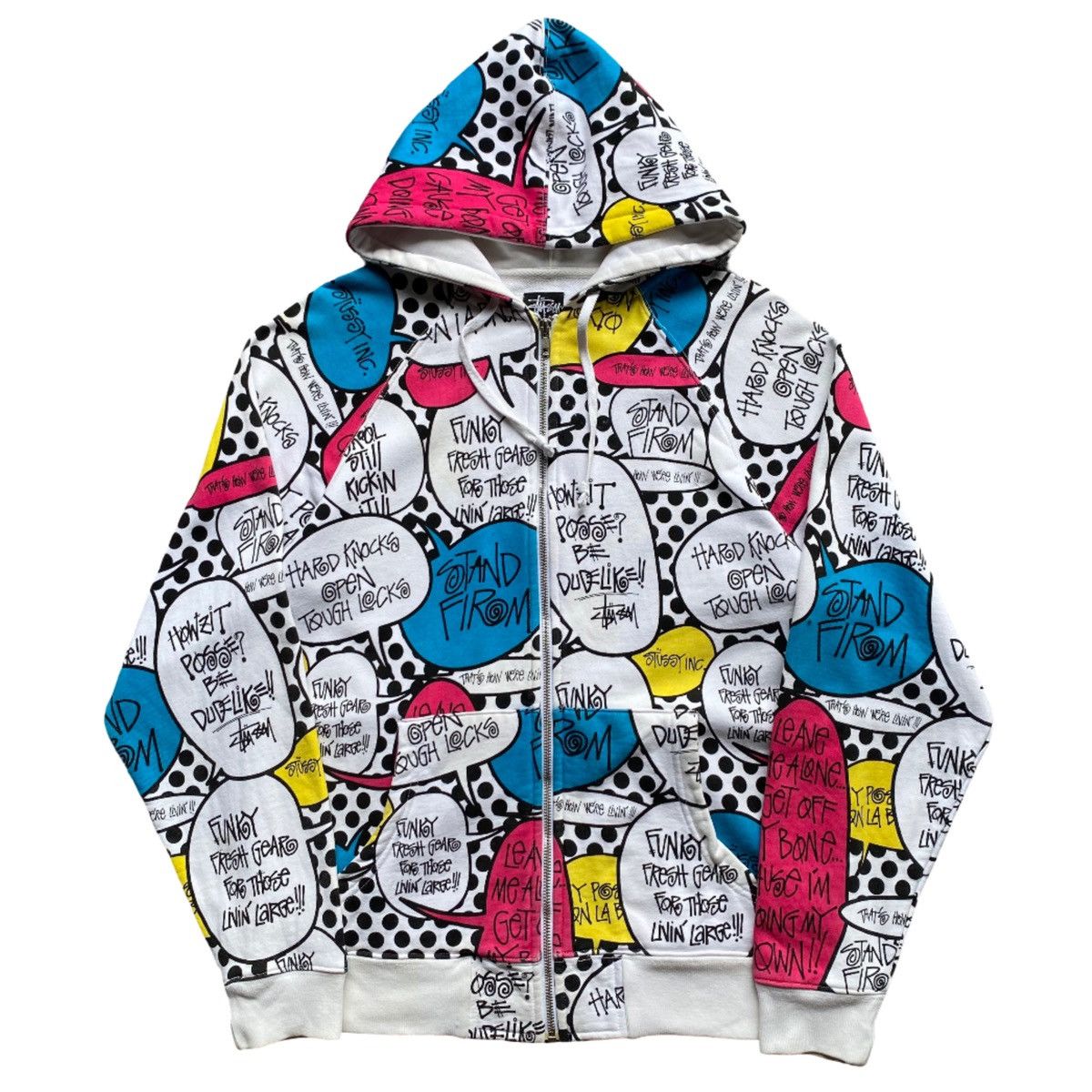 Stussy STUSSY “Pop Bubble” Vintage Zip Up Hoodies Size US M / EU 48-50 / 2 - 1 Thumbnail