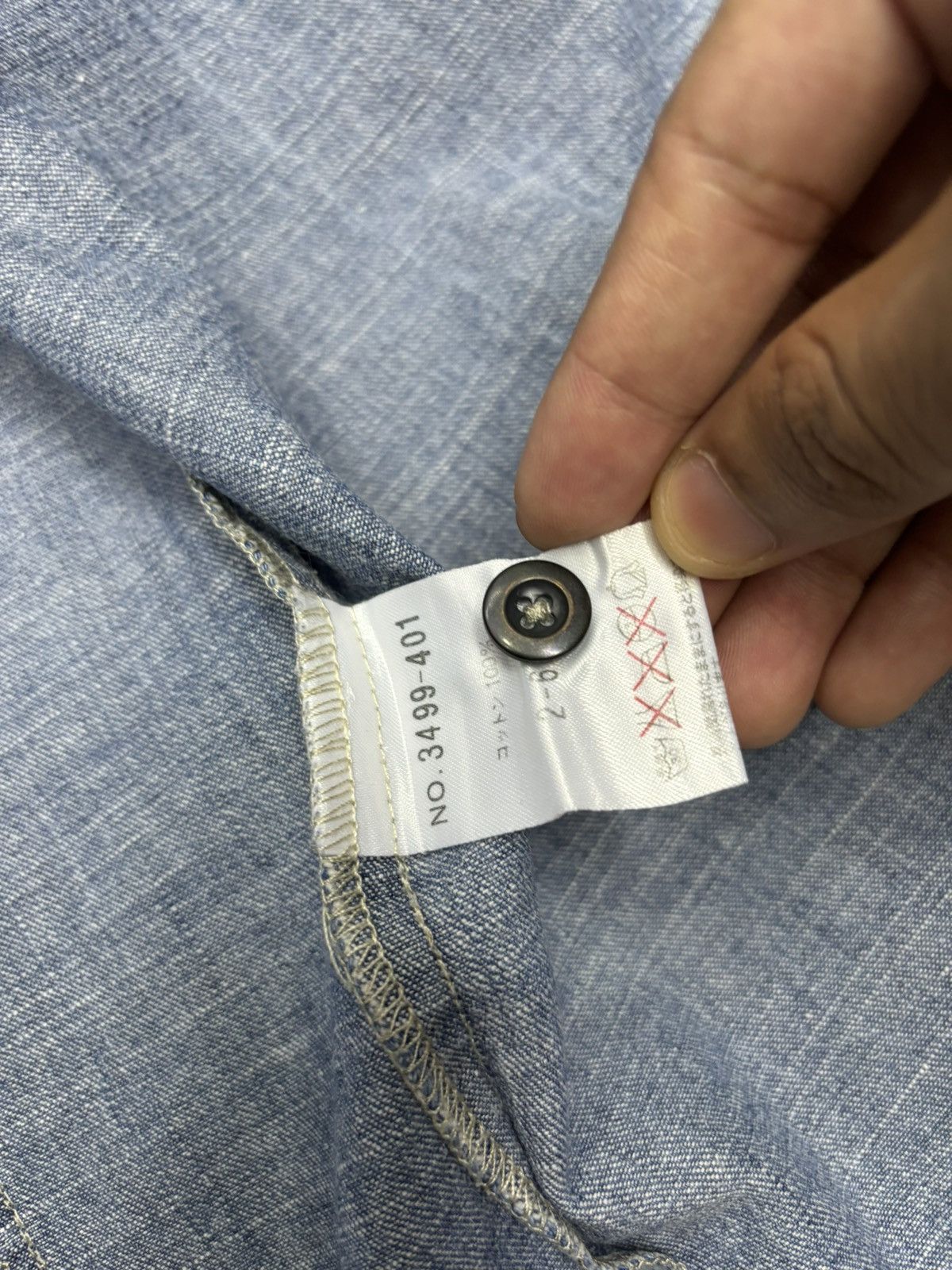 If Six Was Nine 🔥SCHLUSSEL BUTTON UP WESTERN DENIM SHIRT Size US S / EU 44-46 / 1 - 13 Thumbnail