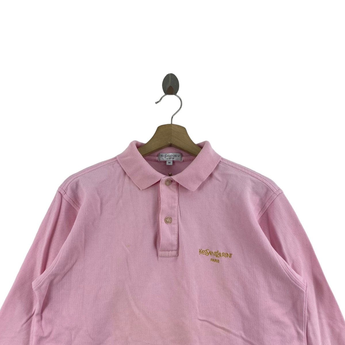 Yves Saint Laurent YVES SAINT LAURENT Pour Homme Ysl Pink Button Up Collar Size US M / EU 48-50 / 2 - 2 Thumbnail