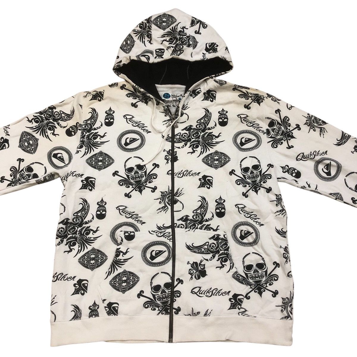 Quiksilver Dope Quiksilver All Over Skull Print Zipper Hodie Size US XL / EU 56 / 4 - 2 Thumbnail