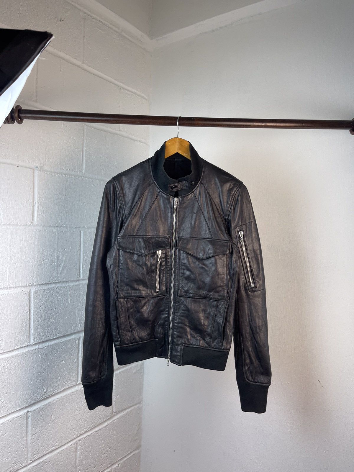 If Six Was Nine × Le Grande Bleu (L.G.B.) × SEMBL SEMBL Leather Zipper Jacket Size US S / EU 44-46 / 1 - 4 Thumbnail