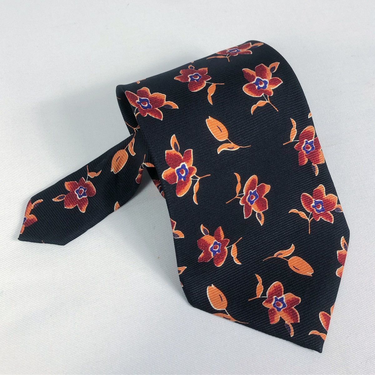 Diadora Rare Vintage Diadora Italy Floral Silk Tie Size ONE SIZE - 8 Thumbnail