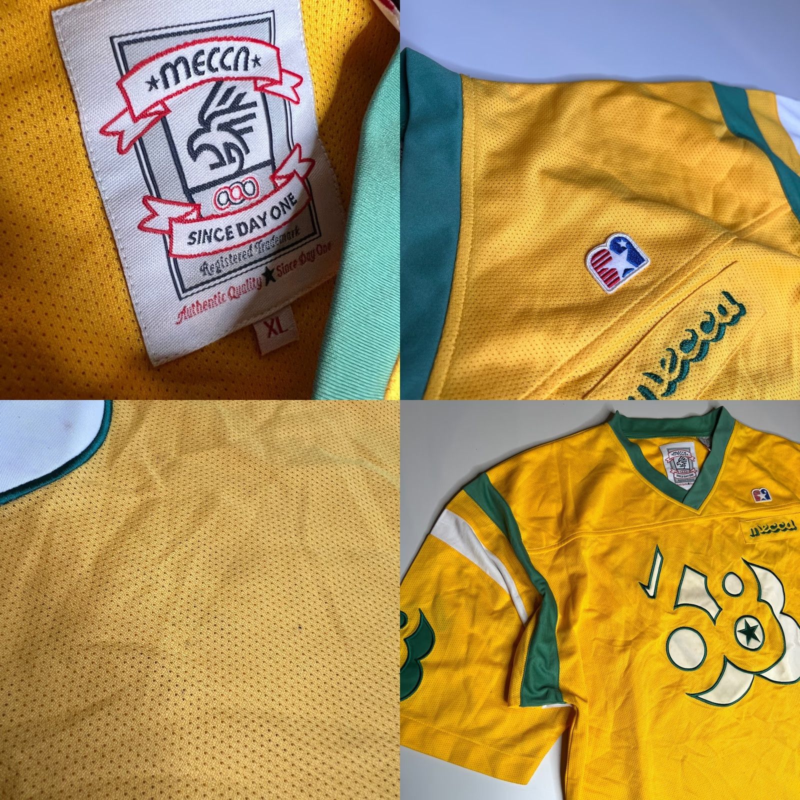 Vintage VINTAGE Mecca USA Portland Top Tonka 1968 Jersey XL Yellow Hip Hop Men T-Shirt NWT Size US XL / EU 56 / 4 - 8 Thumbnail