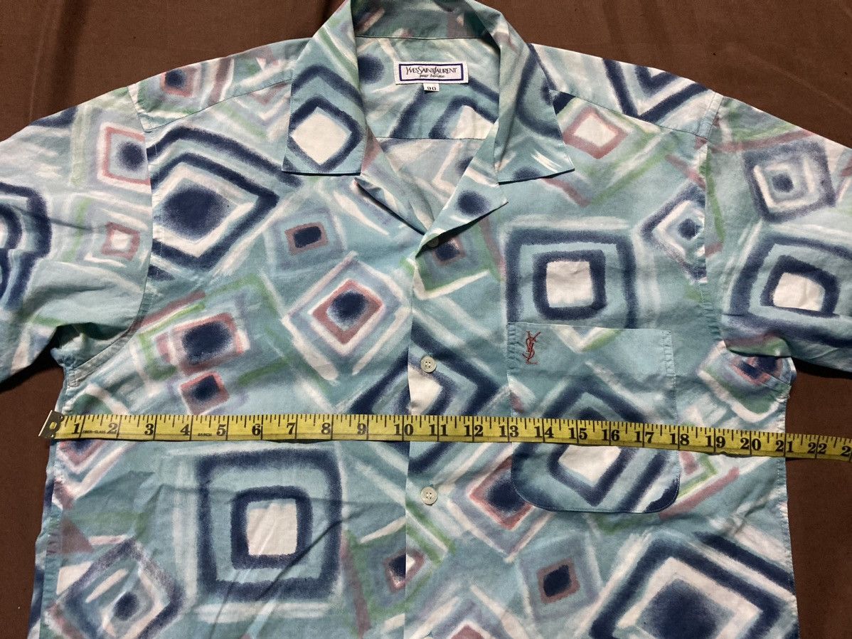 Yves Saint Laurent Vintage YSL Pour Homme Open Collar Shirt Size US M / EU 48-50 / 2 - 8 Thumbnail