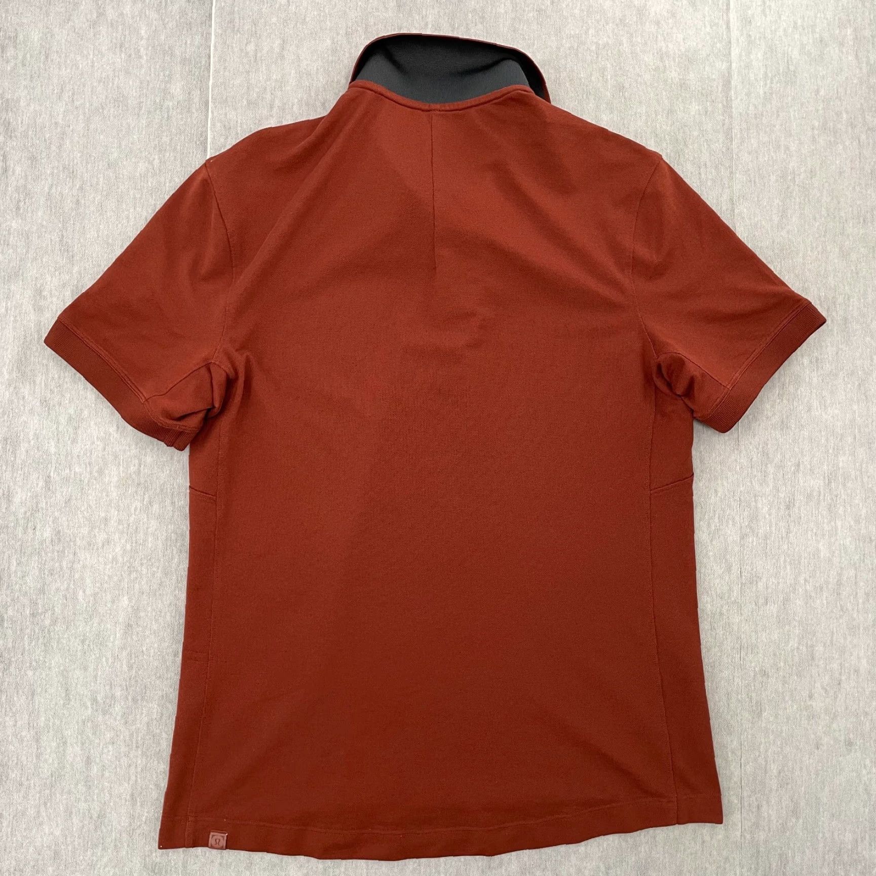 Lululemon Polo Shirt Adult Small Orange Short Sleeve Activewear Mens S