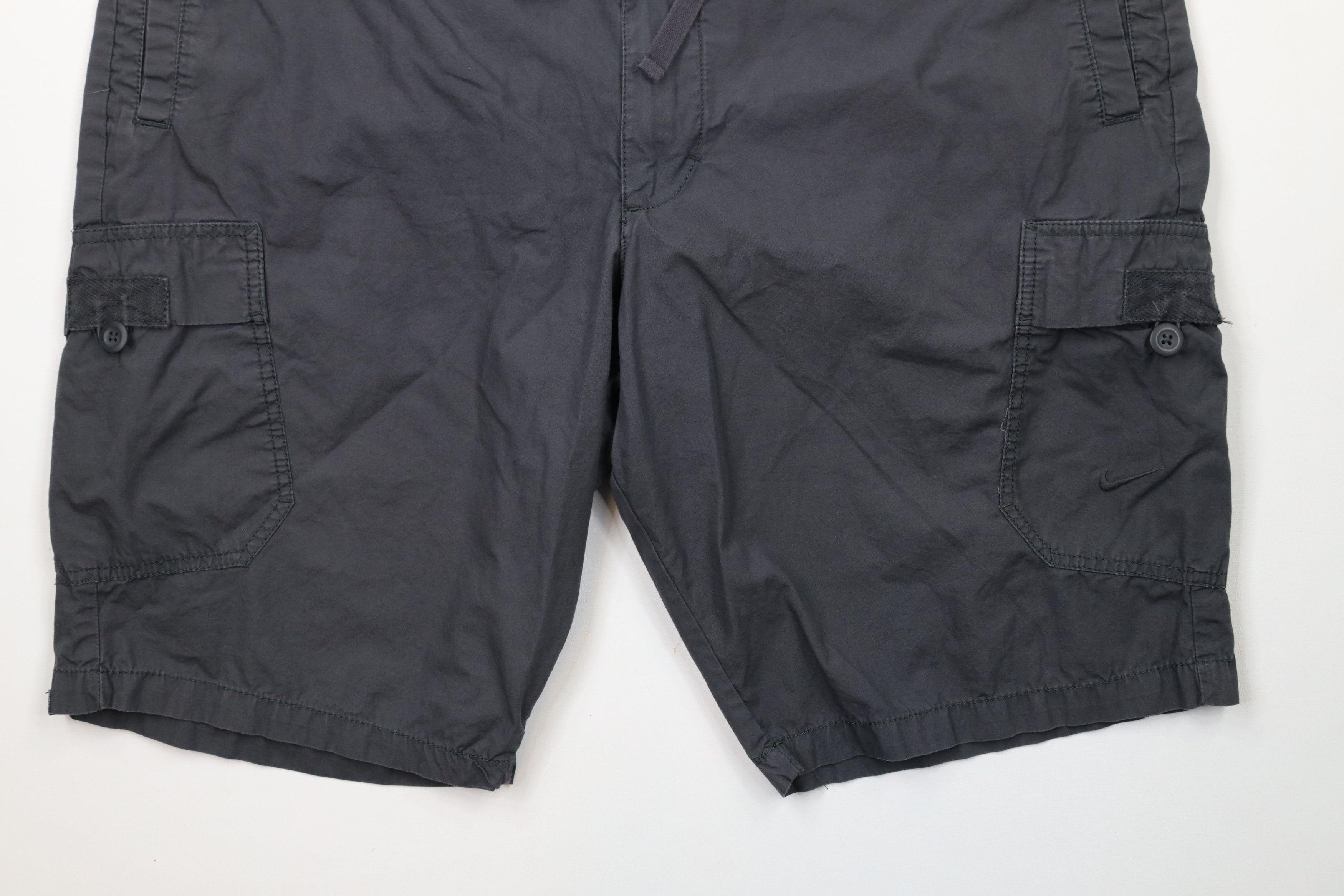 Nike × Vintage Vintage Nike Scott Mini Swoosh Cargo Shorts Gray Cotton Size US 38 / EU 54 - 4 Thumbnail
