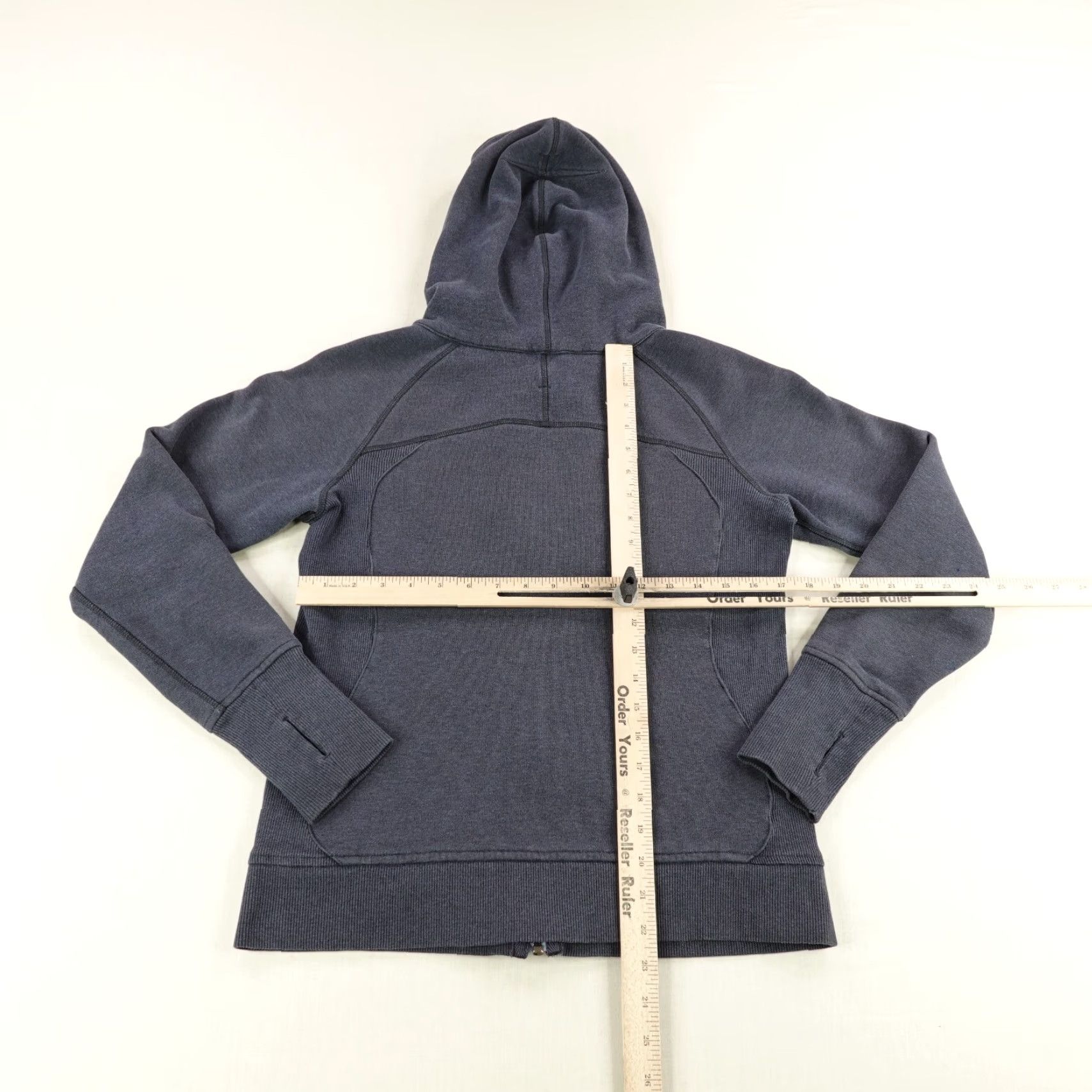 Lululemon VINTAGE Lululemon Hoodie Womens 8 Blue Scuba Full Zip Sweatshirt Activewear Casual Outdoor Size M / US 6-8 / IT 42-44 - 6 Thumbnail