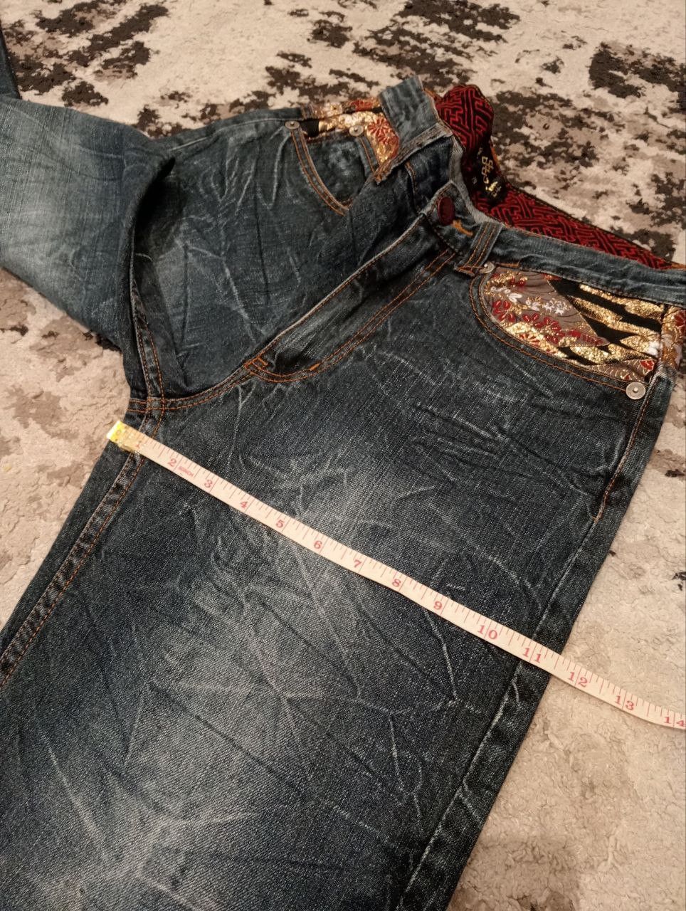Japanese Brand Vintage Japanese Dragon Embroidery Jeans Size US 31 - 17 Thumbnail