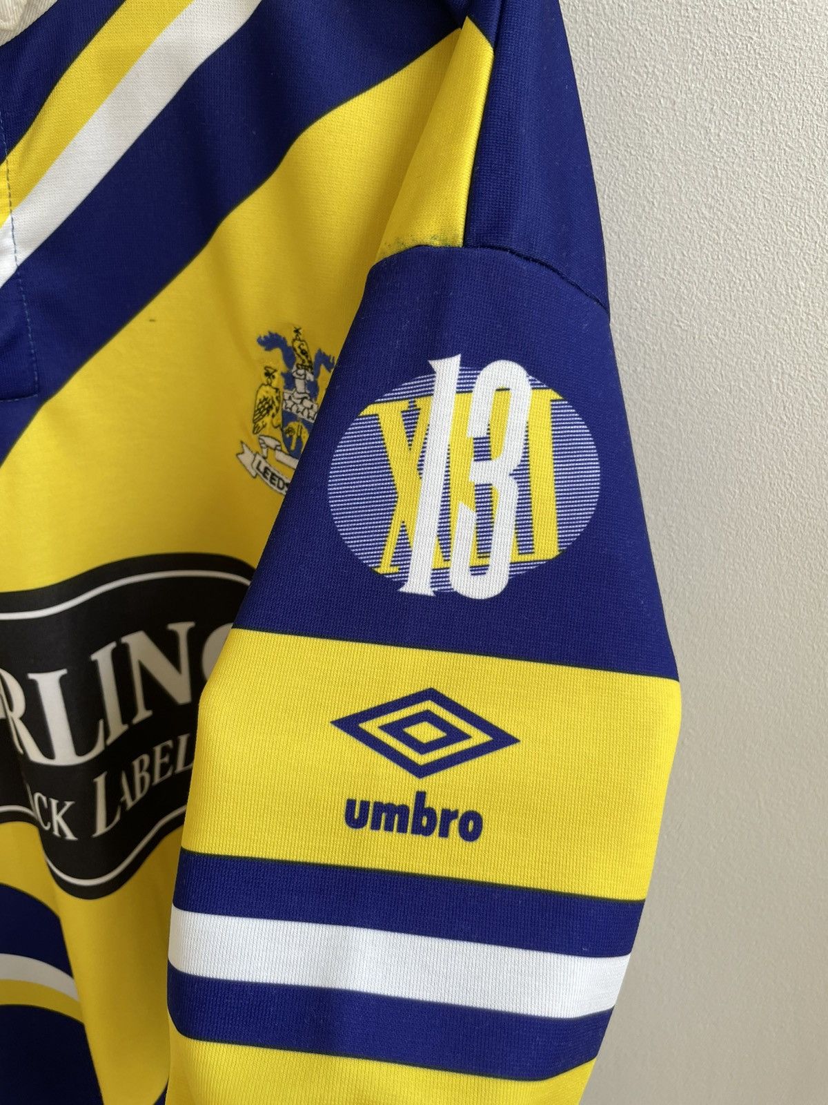 Vintage Leeds Rhinos RLFC 1990 1991 Umbro Rugby Jersey Shirt Size US M / EU 48-50 / 2 - 13 Thumbnail