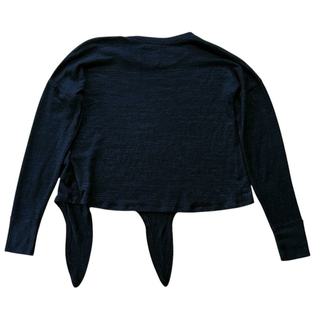 Abercrombie & Fitch Abercrombie & Fitch Soft A & F Cozy Side Tie Black Sweater Size S / US 4 / IT 40 - 4 Thumbnail