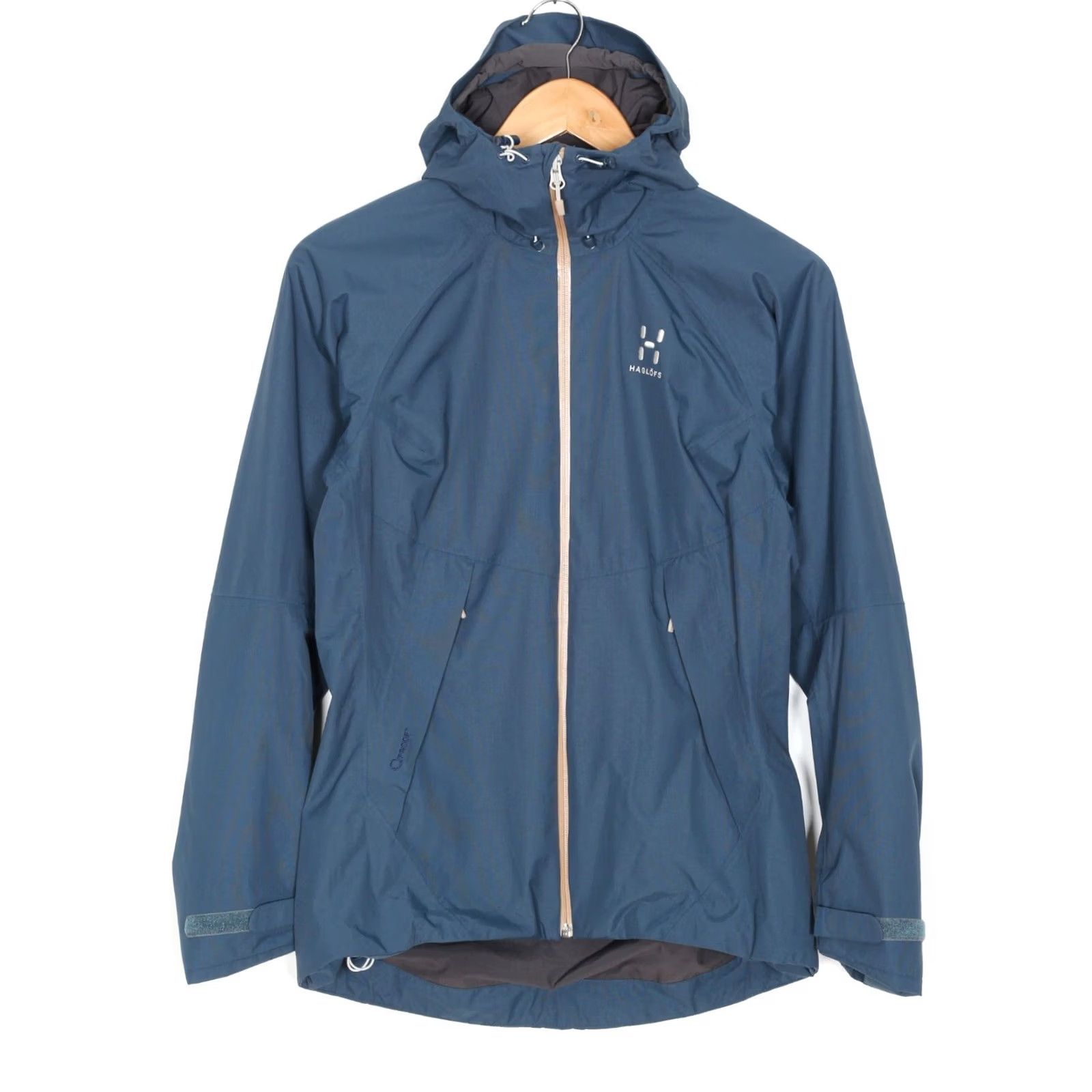 Vintage HAGLÖFS ESKER Jacket Women S Hooded Waterproof Breathable Mid-Length Blue MJ5874 Size S / US 4 / IT 40 - 2 Thumbnail