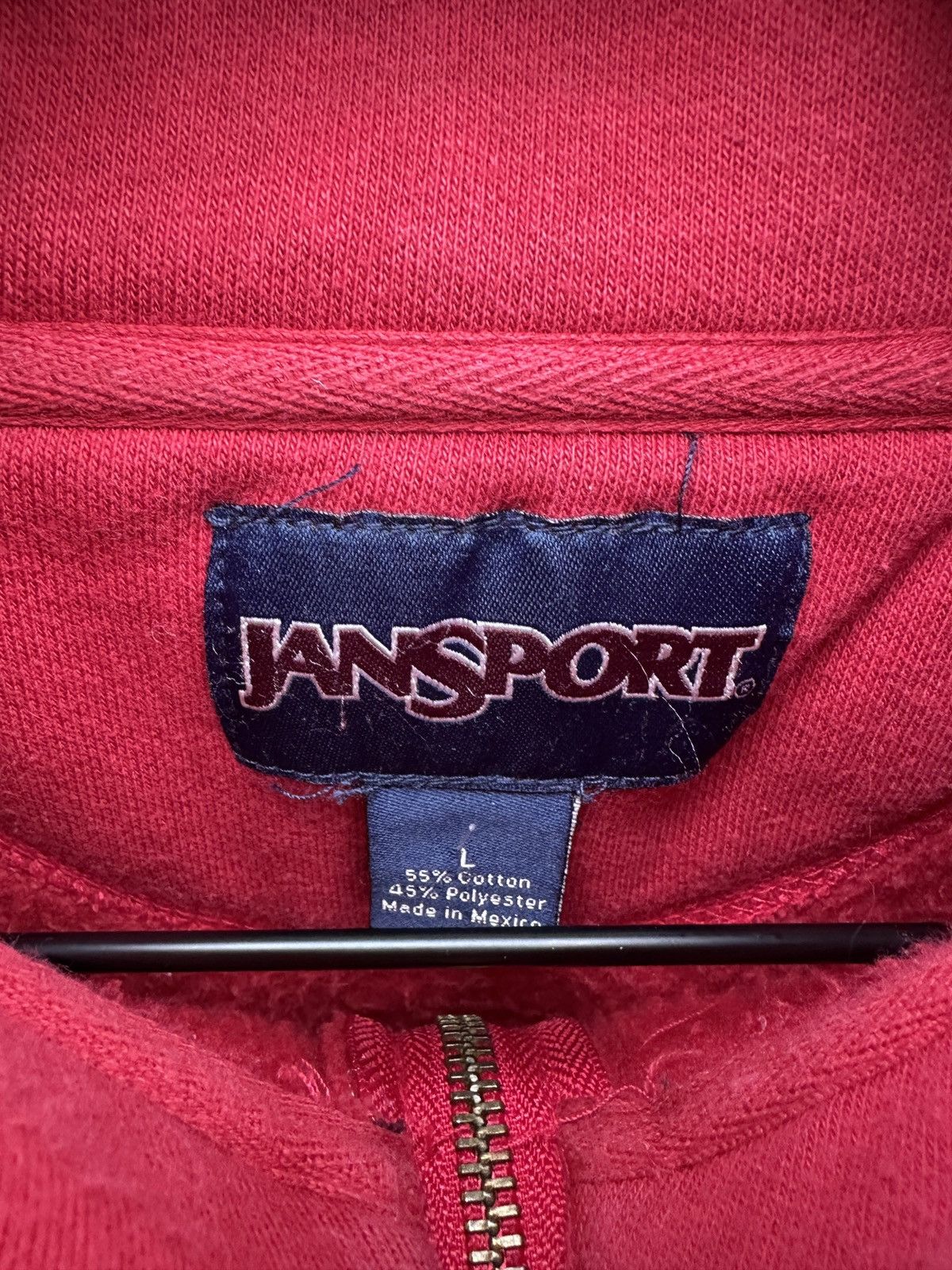 Jansport × Vintage Vintage Hamline Jansport Red Quarter Zip Sweatshirt Size US L / EU 52-54 / 3 - 3 Thumbnail