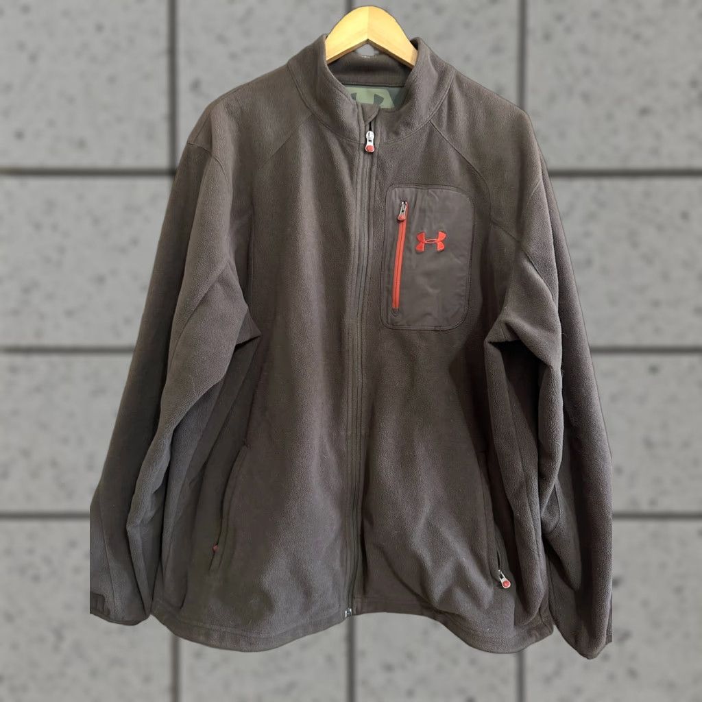 Under Armour Under Armour Jacket Soft Shell Fleece Full Zip Audio Pocket Brown XL Men Regular Size US XL / EU 56 / 4 - 1 Thumbnail