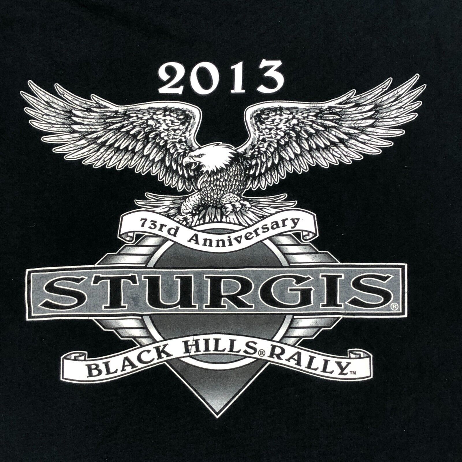 Harley Davidson × Vintage 2013 Sturgis Black Hill Rally Motorcycle Eagle Tee shirt XL Size US XL / EU 56 / 4 - 2 Thumbnail