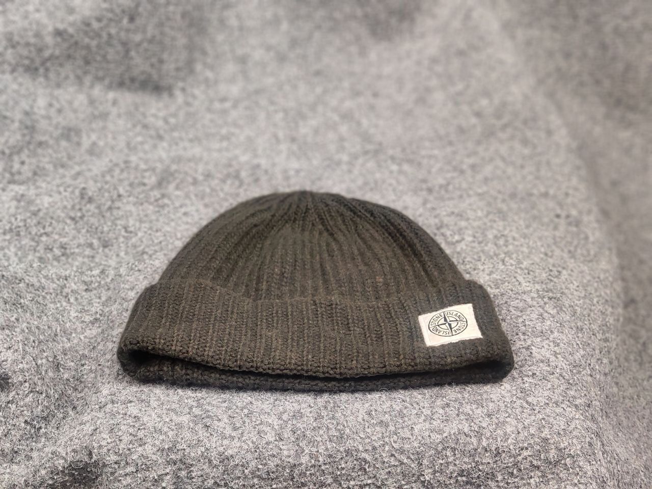 Vintage Stone Island patch program authentic ribbed wool beanie Hat Size ONE SIZE - 2 Thumbnail
