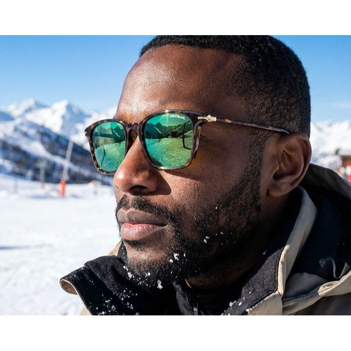 Montblanc Montblanc MB0338S 003 Sunglasses Black Square Frame Size ONE SIZE - 7 Thumbnail