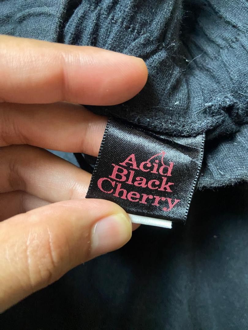 Japanese Brand Acid Black Cherry Harem Pants (177) Size US 29 - 3 Thumbnail